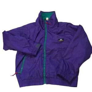 Vintage 90s Sierra Designs blue purple teal windbreaker ski jacket size M